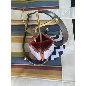 Artist made dreidel art glass and metal mixed media stunning colors. Estate